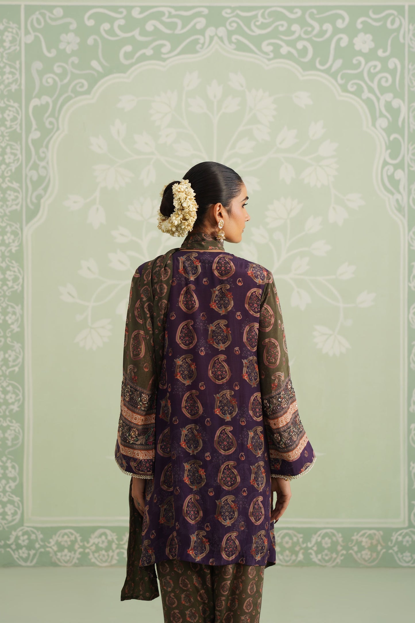 Mehza Hand Embroidered Crepe Matching Set - Neetika Chopra