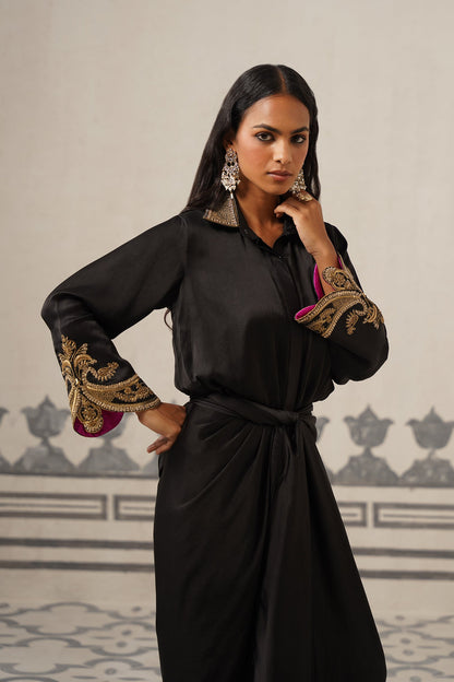 Elena Satin Embroidered Set