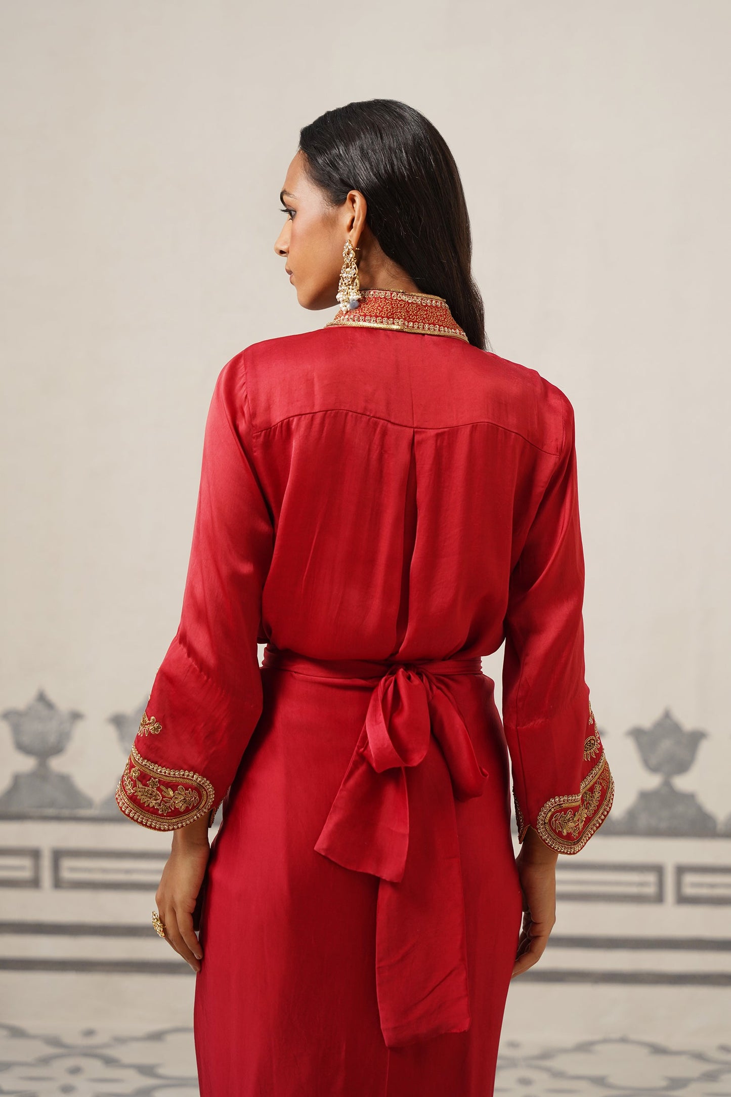Sera Satin Embroidered Set
