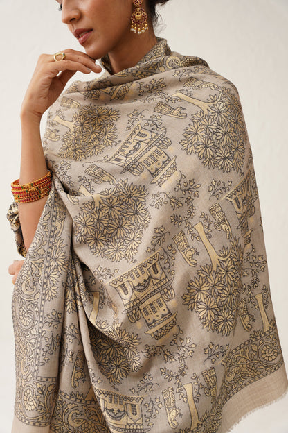 Gohar Woollen Lurex Shawl - Neetika Chopra