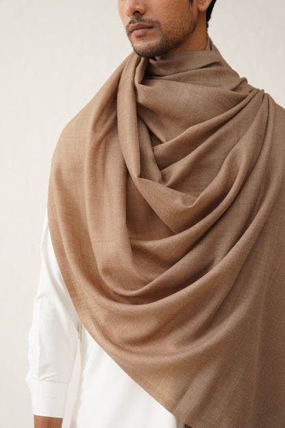 Mens Plain Beige Woollen Dusala - Neetika Chopra