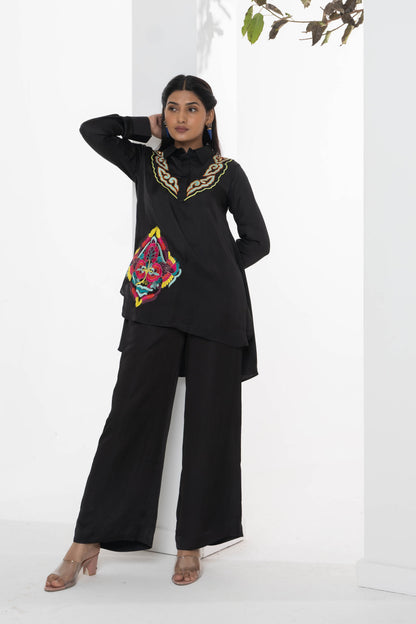 Chinar Satin Co-ord Set - Neetika Chopra
