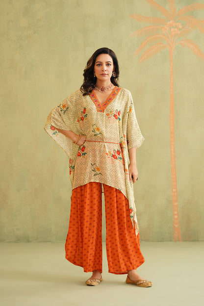 Diti Crepe Kaftaan Set - Neetika Chopra