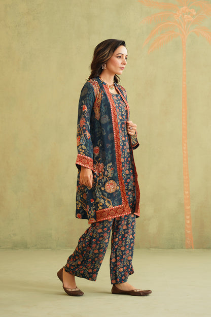 FAYRA HAND EMBROIDERED CREPE MATCHING SET - Neetika Chopra