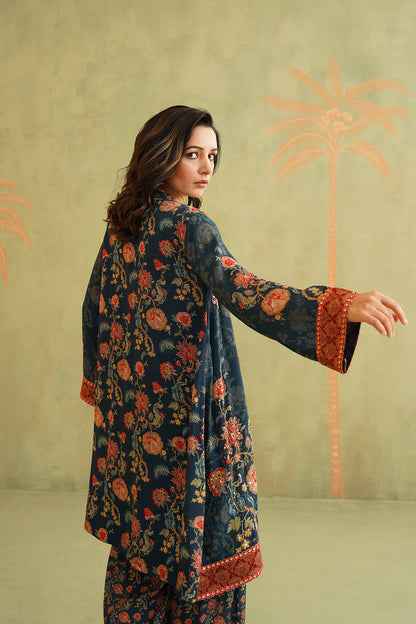FAYRA HAND EMBROIDERED CREPE MATCHING SET - Neetika Chopra