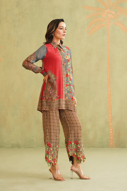 Lalina Printed Crepe Matching Set - Neetika Chopra