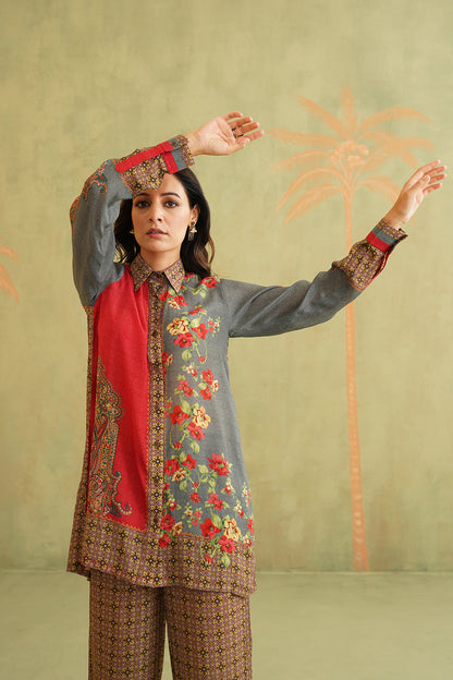 Lalina Printed Crepe Matching Set - Neetika Chopra