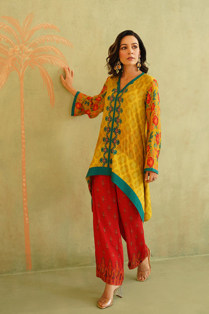 Luban Crepe Printed Matching Set - Neetika Chopra