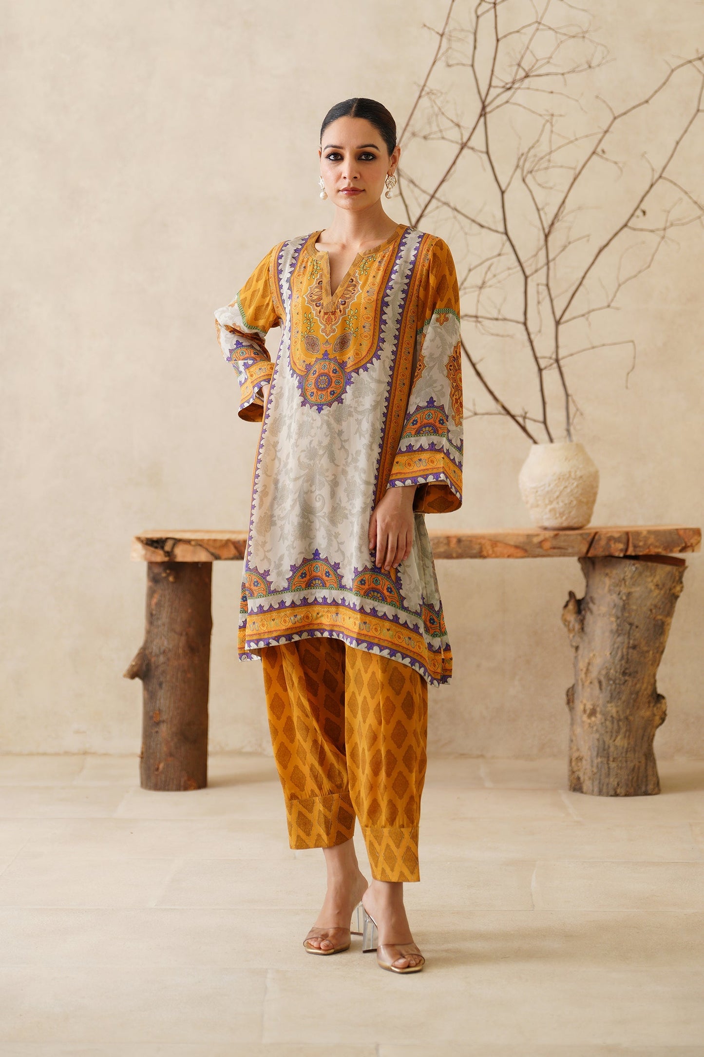 Lumeera Crepe Printed Matching Set - Neetika Chopra