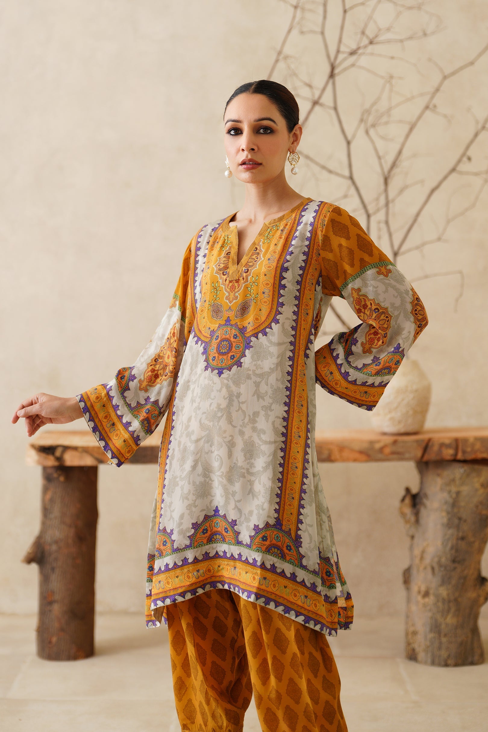 Lumeera Crepe Printed Matching Set - Neetika Chopra