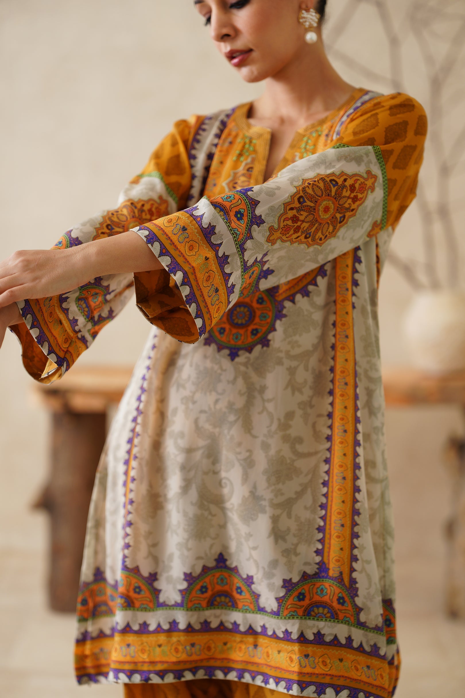Lumeera Crepe Printed Matching Set - Neetika Chopra