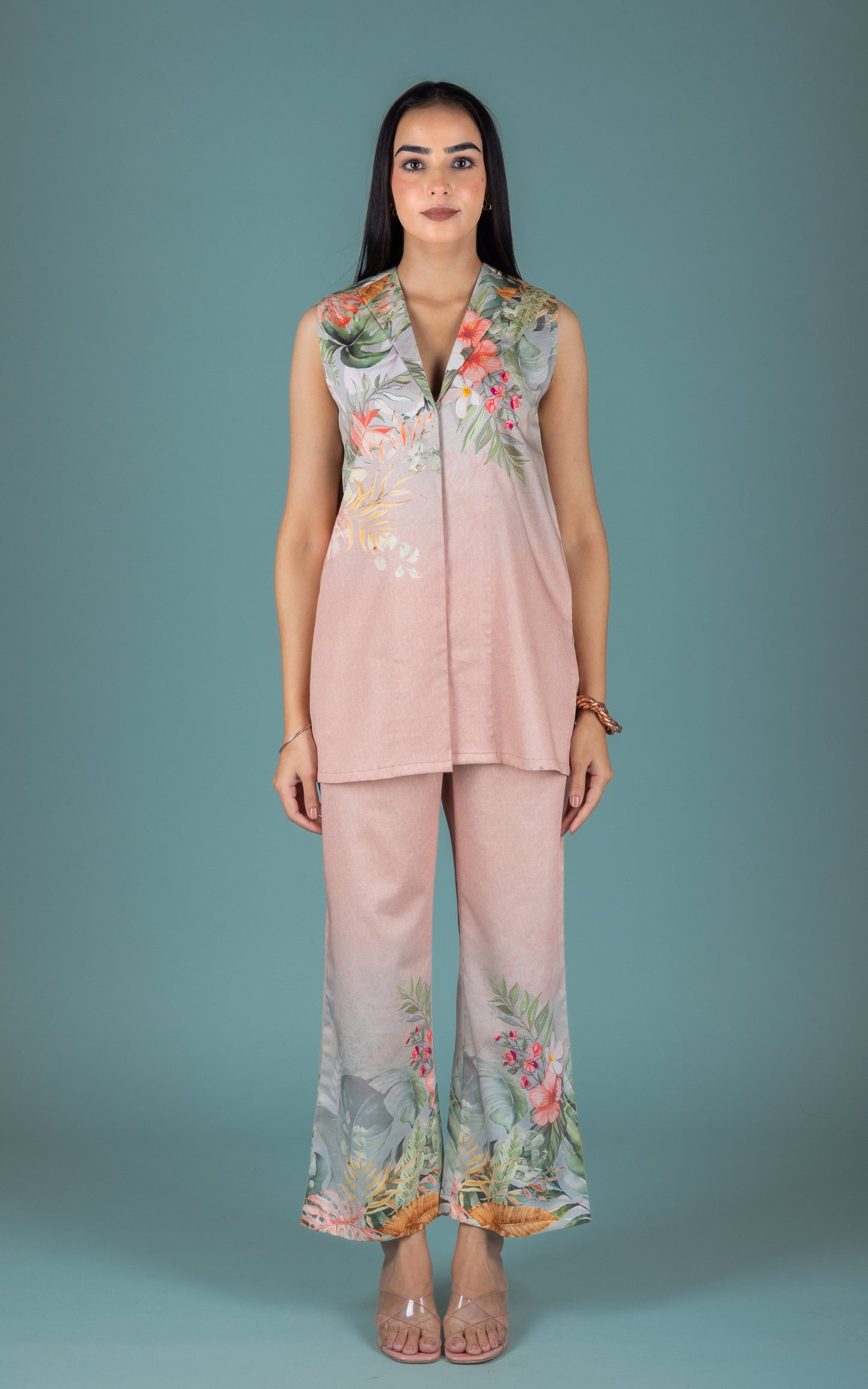 Naila Cotton Satin Co-ord Set - Neetika Chopra