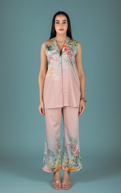 Naila Cotton Satin Co-ord Set - Neetika Chopra