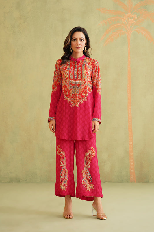RANG CREPE HAND EMBROIDERED CREPE MATHCING SET - Neetika Chopra