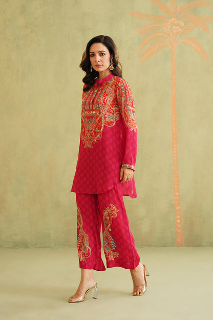 RANG CREPE HAND EMBROIDERED CREPE MATHCING SET - Neetika Chopra