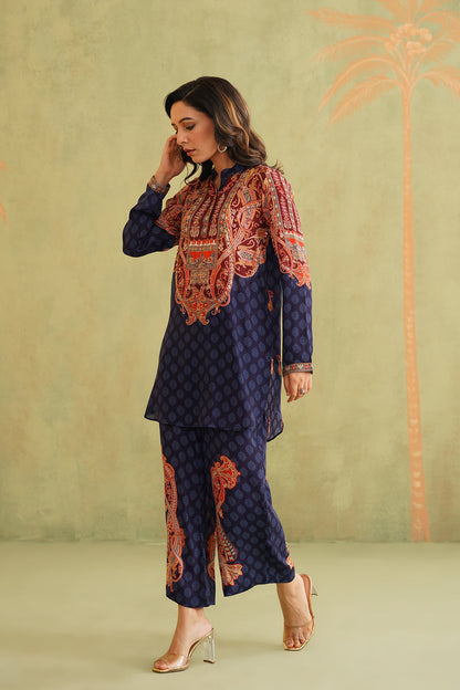 SANA HAND EMBROIDERED CREPE MATCHING SET - Neetika Chopra