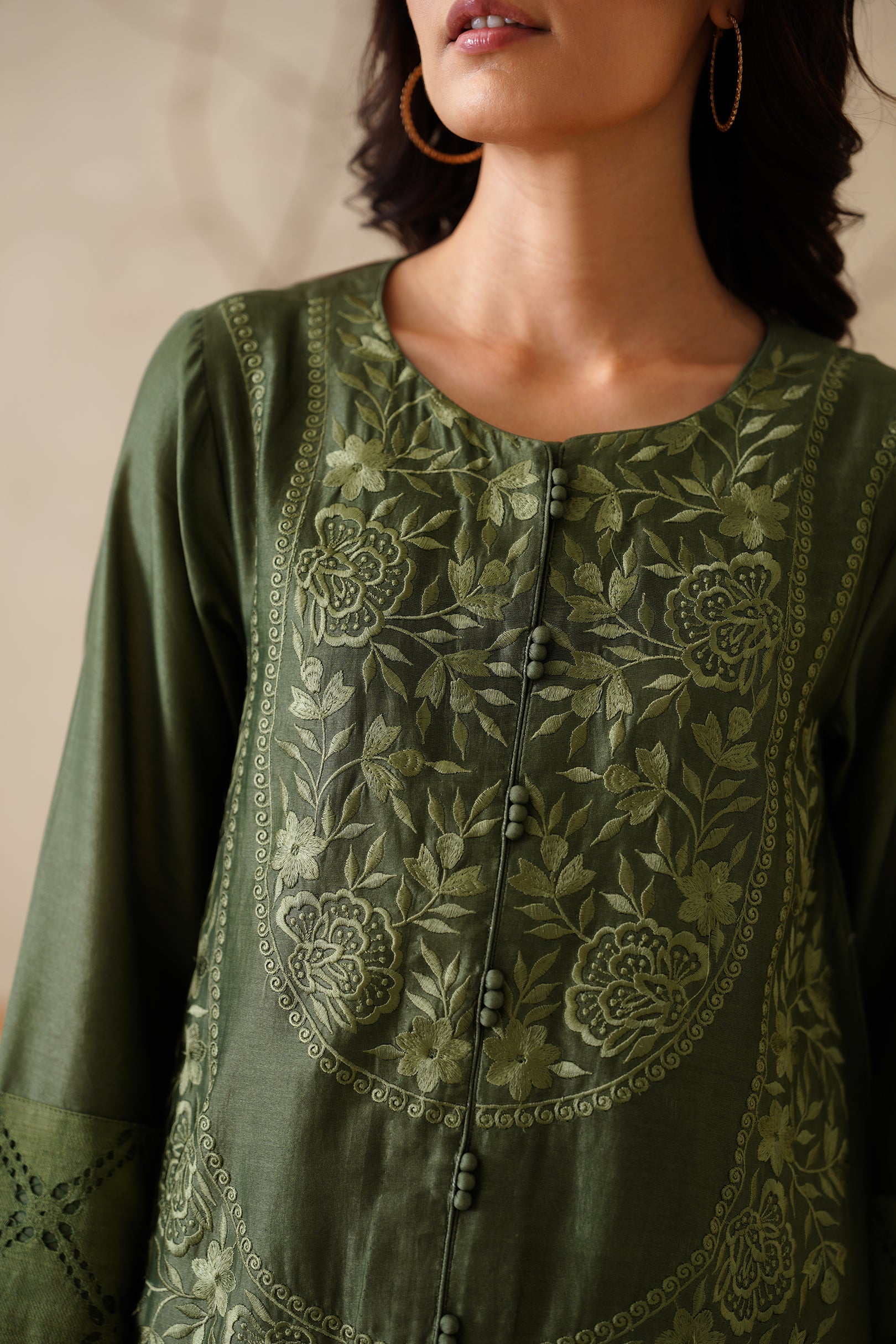 Sehar Pure Chanderi Embroidered Matching Set - Neetika Chopra