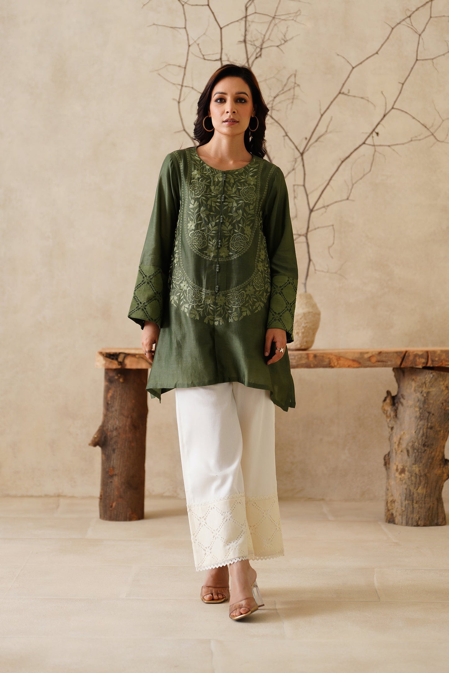 Sehar Pure Chanderi Embroidered Matching Set - Neetika Chopra