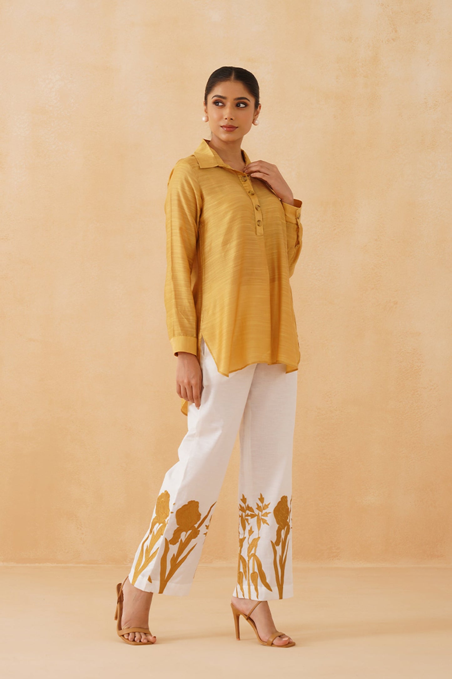 Sunkissed Linen Crepe Matching Set - Neetika Chopra