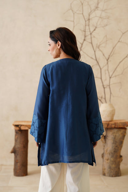 Zaroon Pure Chanderi Embroidered Matching Set - Neetika Chopra