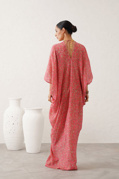Pink Love Printed Crepe Dress - Neetika Chopra