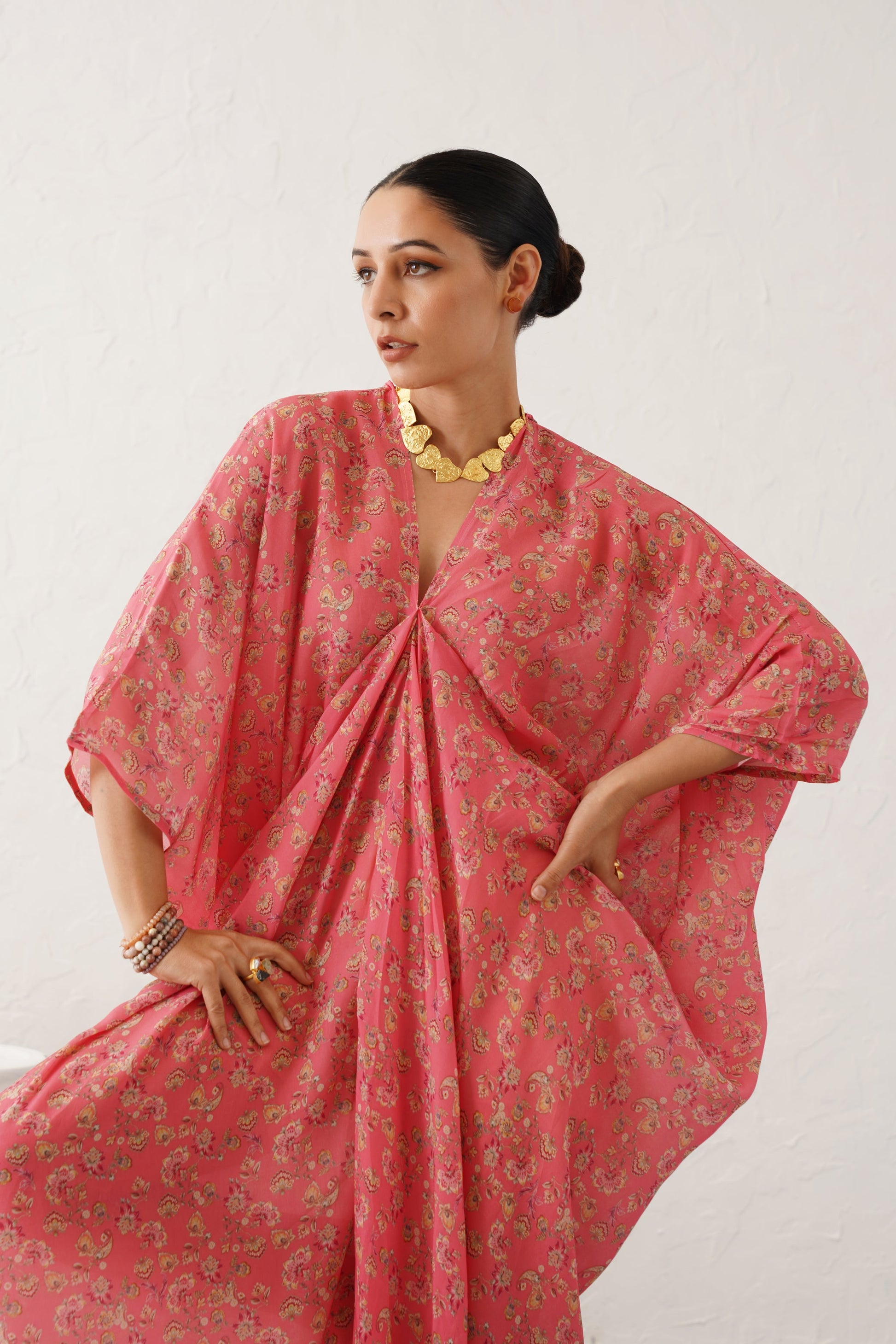 Pink Love Printed Crepe Dress - Neetika Chopra