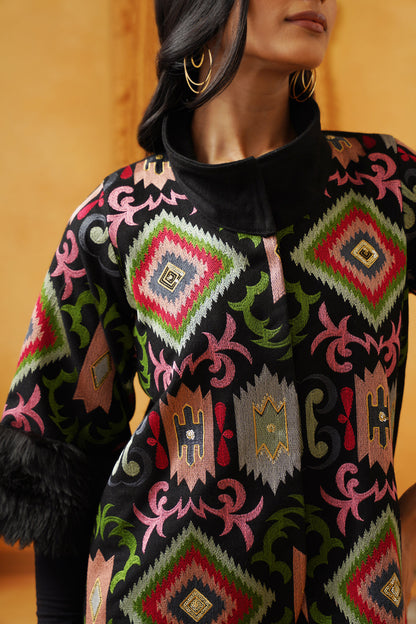 ARZOO TWEED EMBROIDERED ONLY JACKET - Neetika Chopra