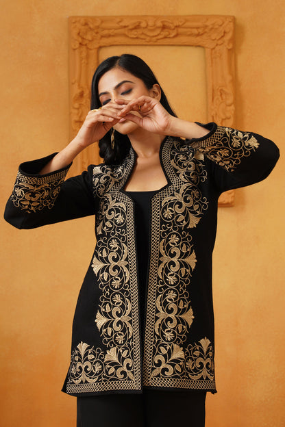 Madhika Tweed Embroidered Only Jacket - Neetika Chopra