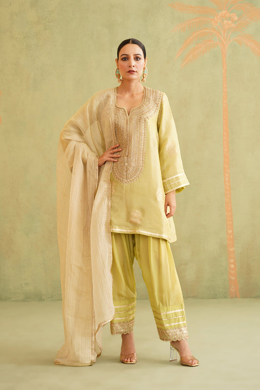 Dilshad Brocade Embroidered Suit Set - Neetika Chopra