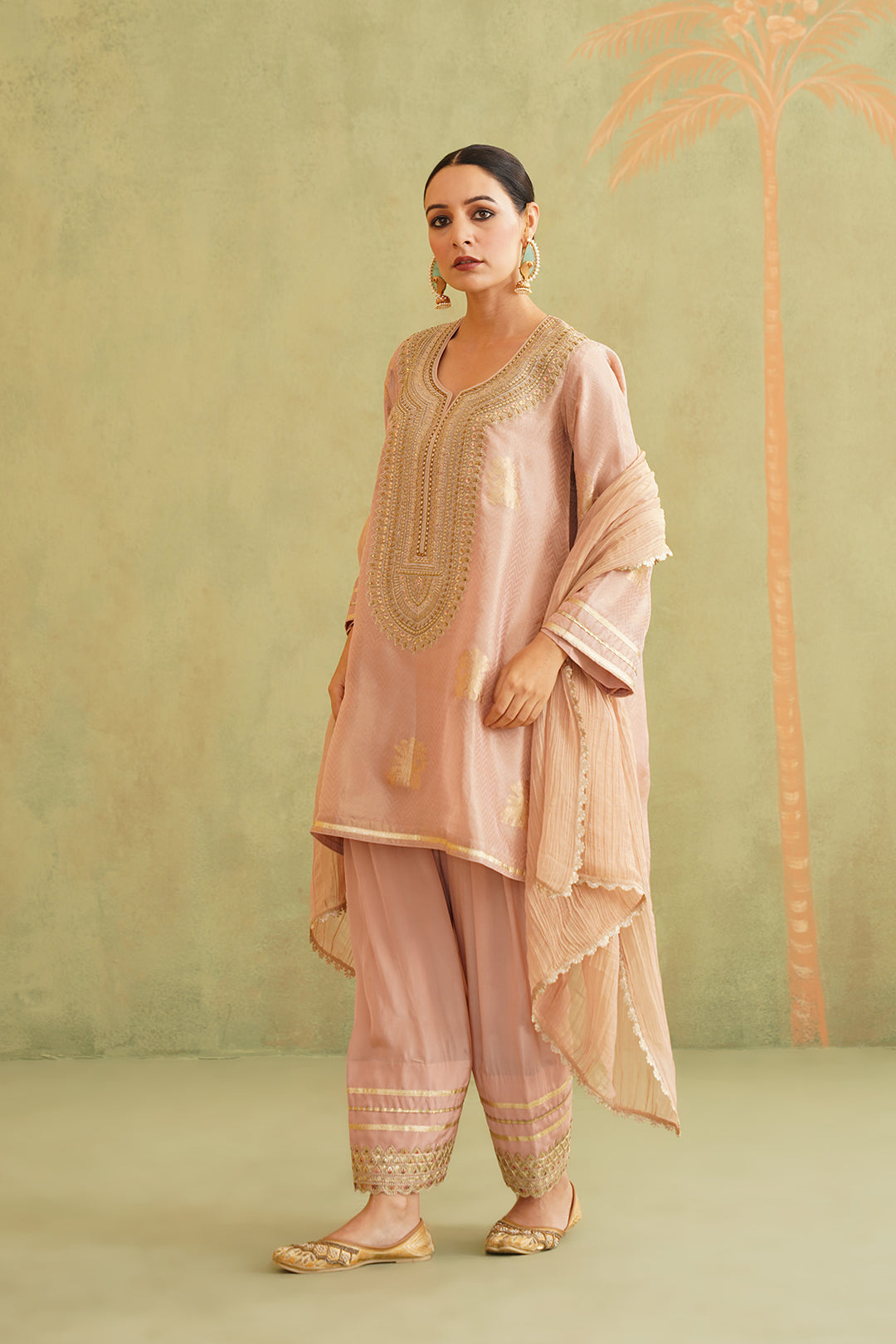 Zari Embroidered Suit Set - Neetika Chopra