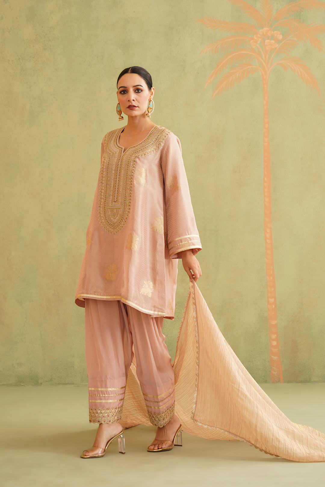 Zari Embroidered Suit Set - Neetika Chopra