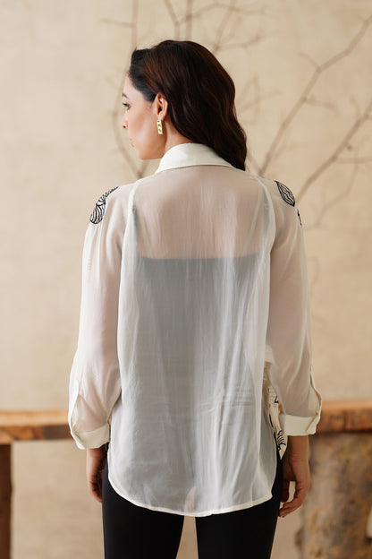 Twilight Organza Embroidered Top - Neetika Chopra