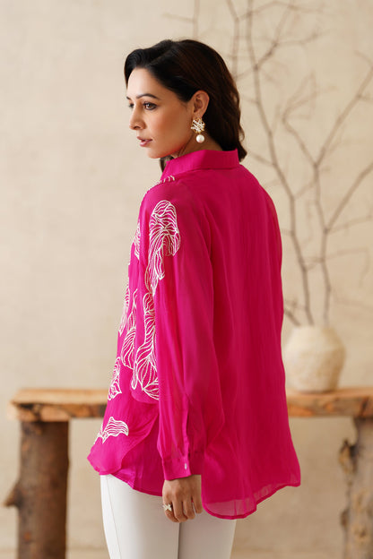 Velora Organza Embroidered Top - Neetika Chopra