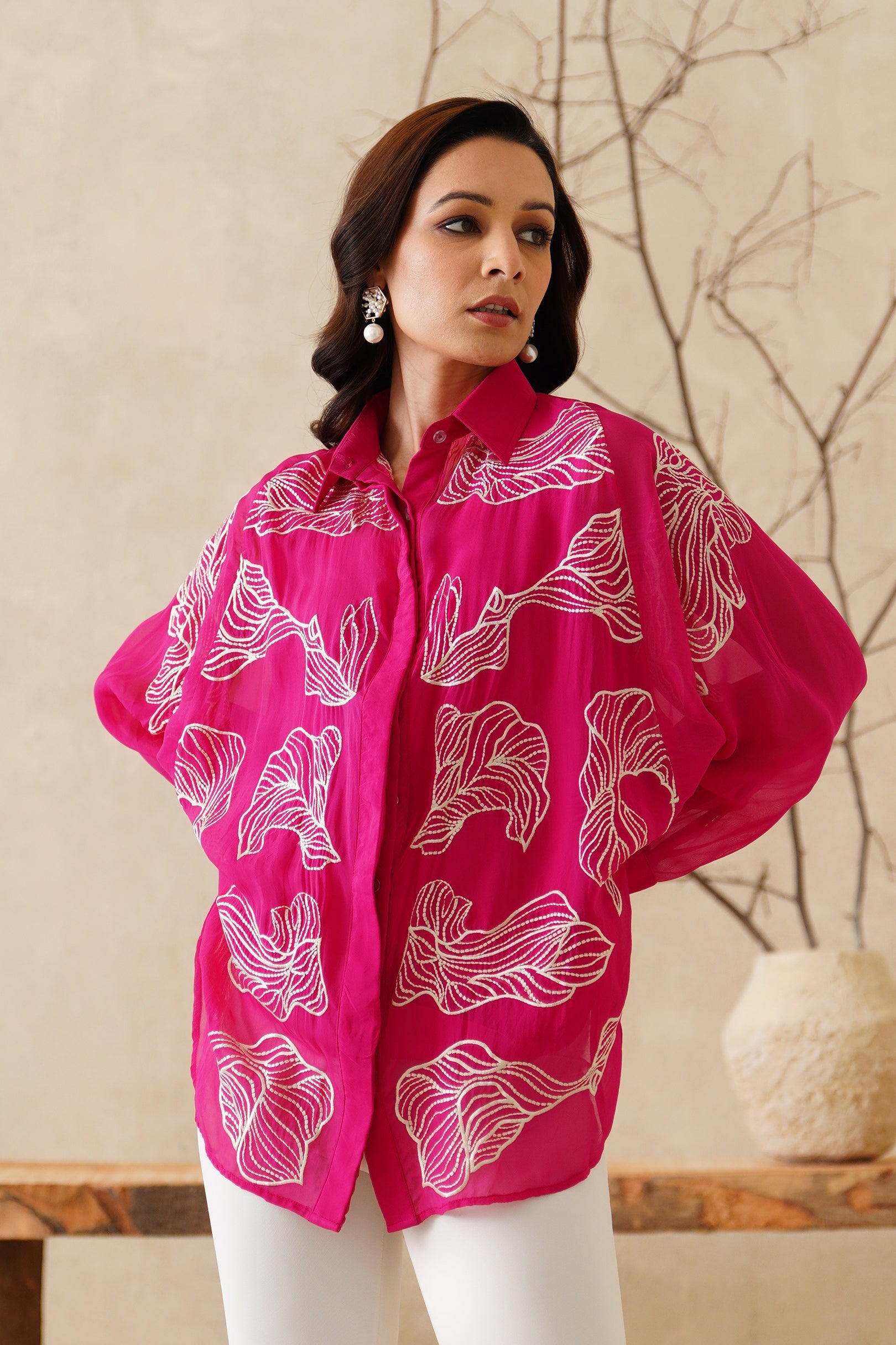 Velora Organza Embroidered Top - Neetika Chopra