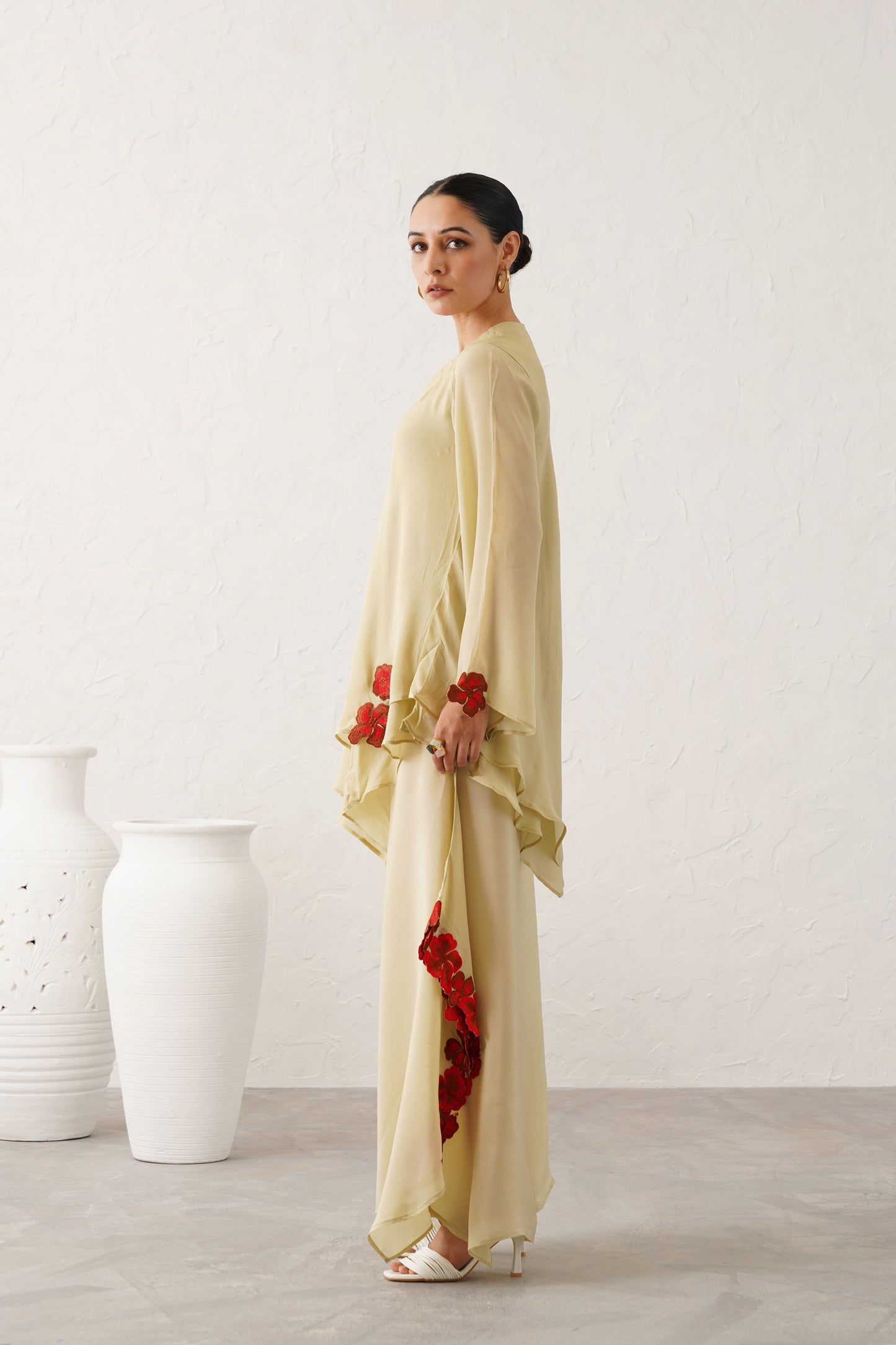 Hanna Crepe Embroidered Matching Set - Neetika Chopra