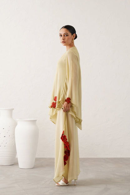 Hanna Crepe Embroidered Matching Set - Neetika Chopra