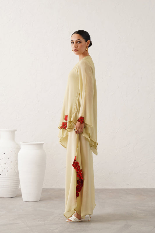 Hanna Crepe Embroidered Matching Set - Neetika Chopra