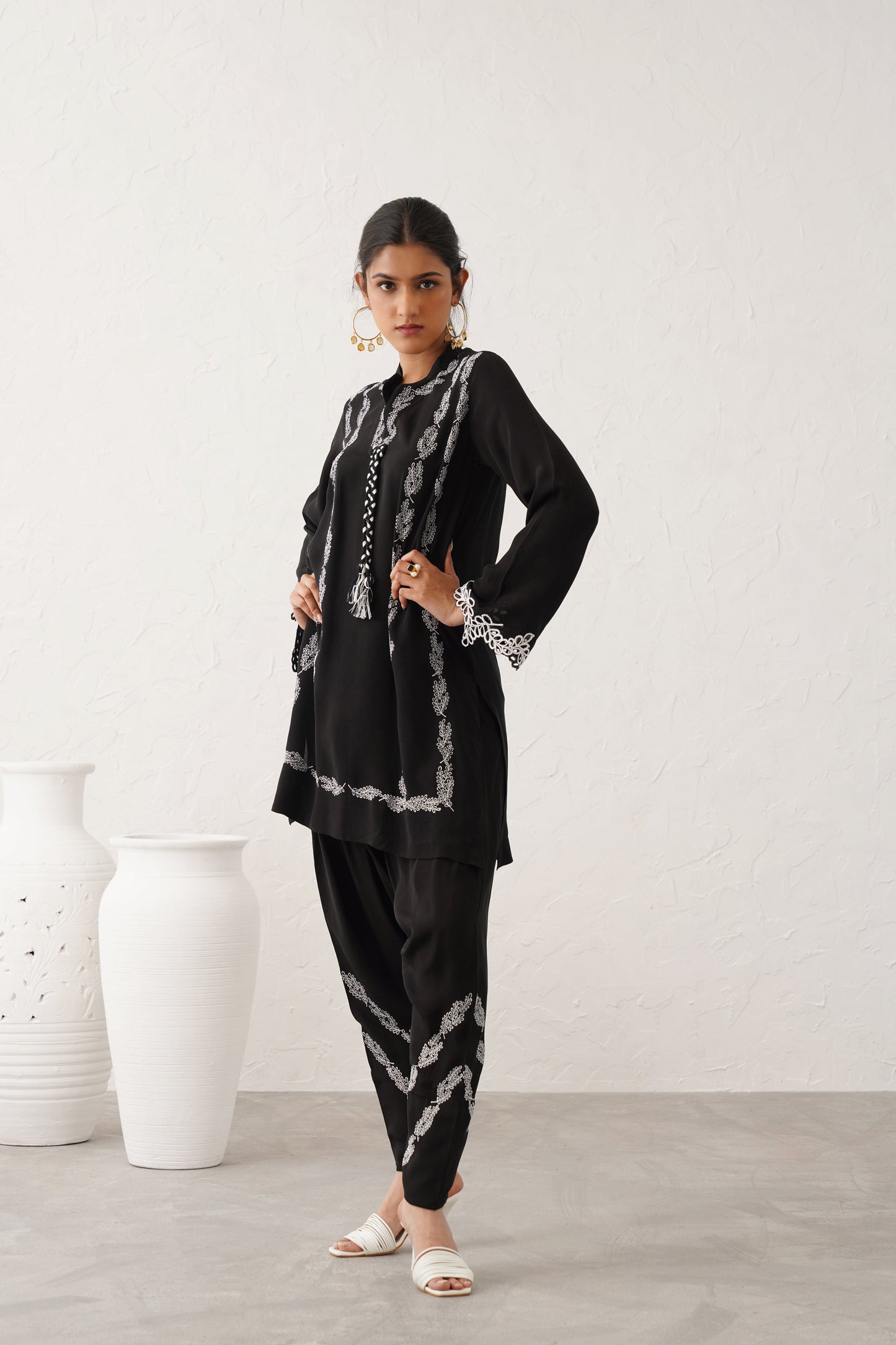 Husna Crepe Matching Set - Neetika Chopra