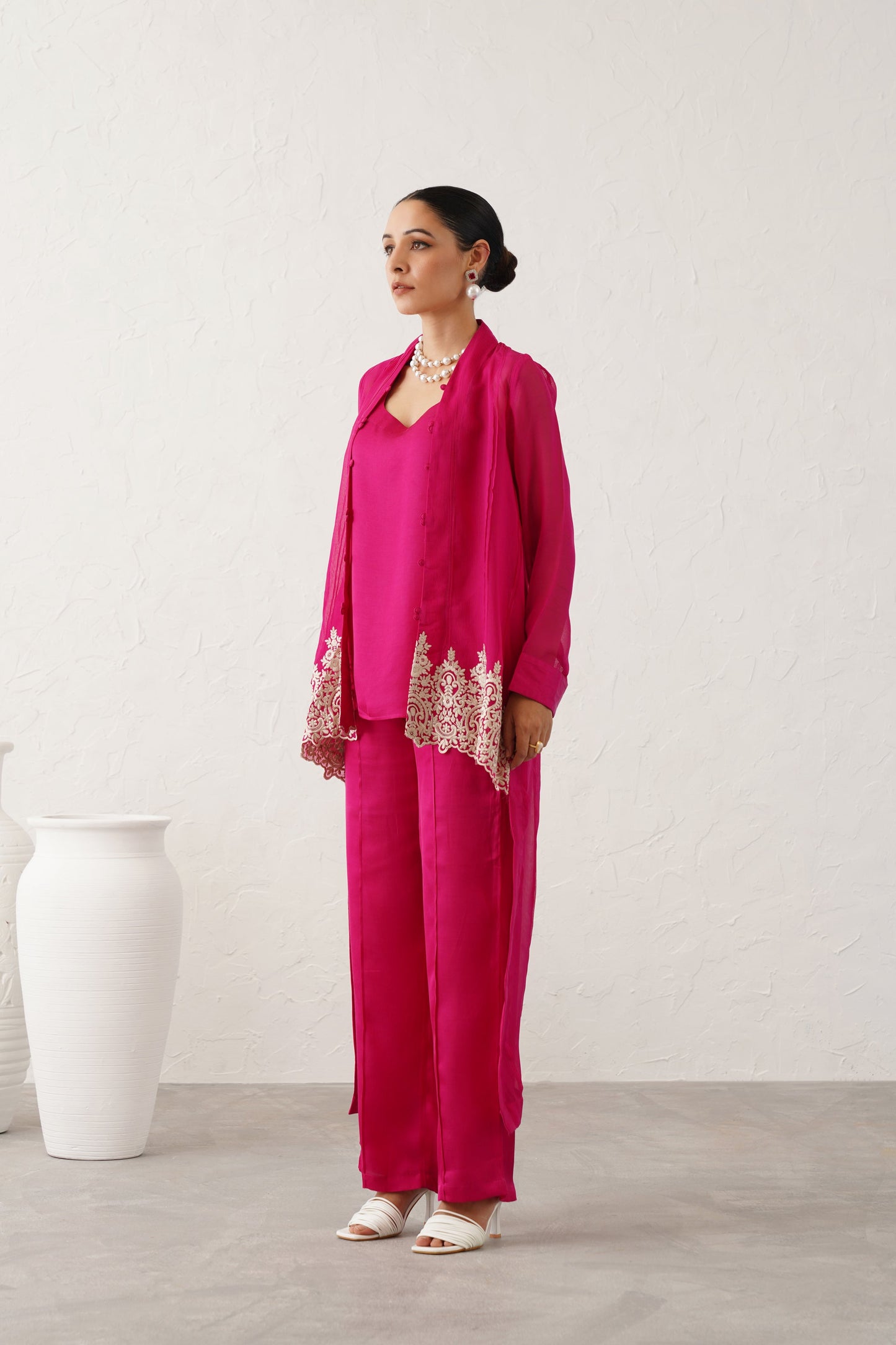 Lavanya Georgette Satin Embroidered Matching Set - Neetika Chopra
