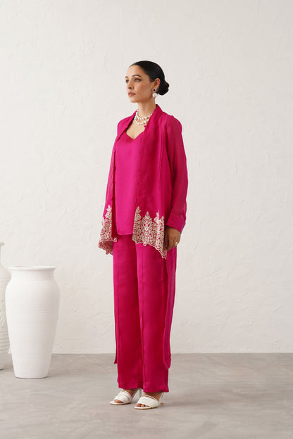 Lavanya Georgette Satin Embroidered Matching Set - Neetika Chopra