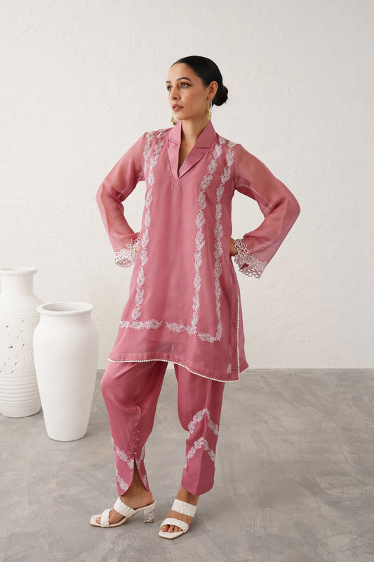 Lina Georgette Satin Matching Set - Neetika Chopra