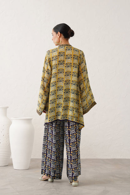 (Ready To Ship) Misted Yellow Crepe Matching Set - Neetika Chopra