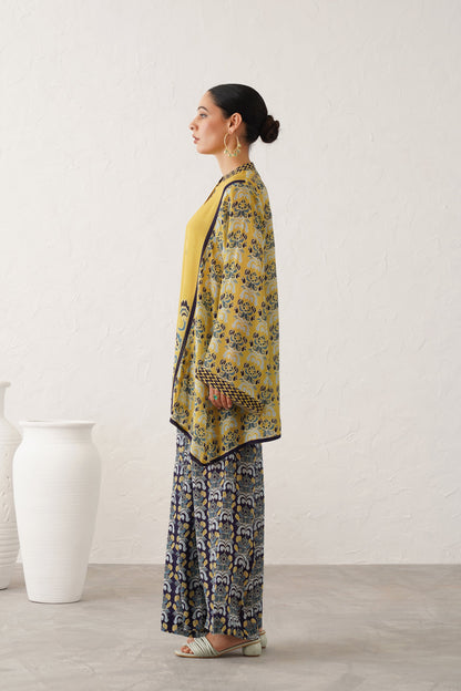 (Ready To Ship) Misted Yellow Crepe Matching Set - Neetika Chopra