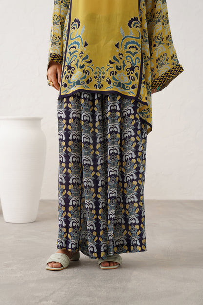 (Ready To Ship) Misted Yellow Crepe Matching Set - Neetika Chopra