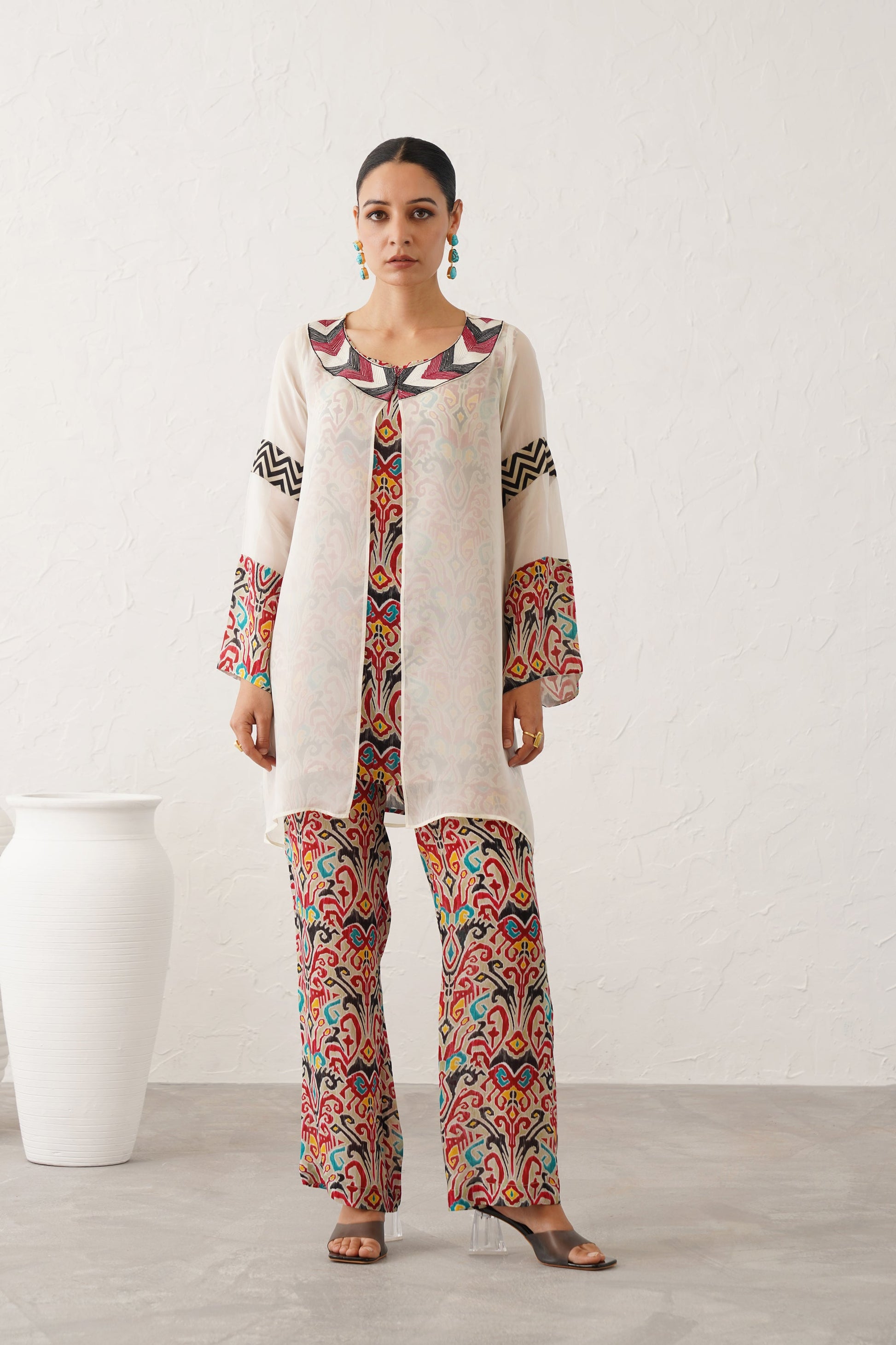 Moonlight Organza Crepe Matching Set - Neetika Chopra